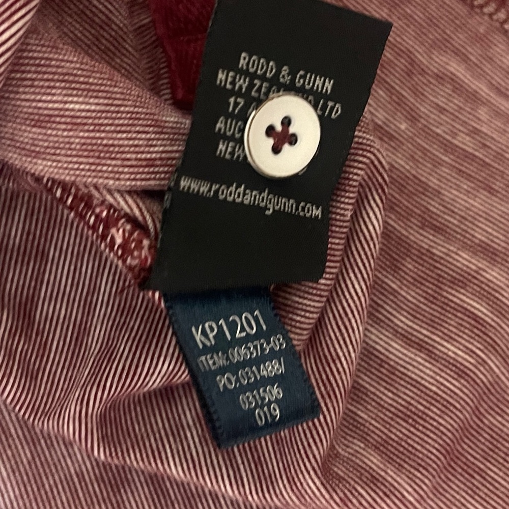 Rodd & Gunn Burgundy Stripe Short Sleeve‎ Business Casual Golf Polo Short 2XL - Picture 7 of 8